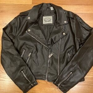 Levi’s Faux Leather Moto Jacket W Size M